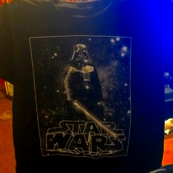 EUC! Lucasfilms Ltd Star Wars Darth Vader Light Saber Print T-shirt Size S - Picture 1 of 9